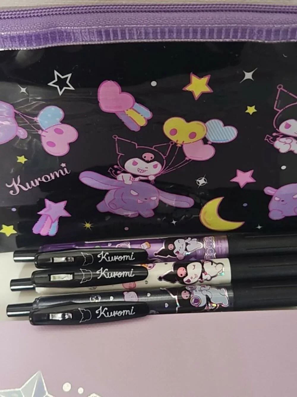 Sanrio Kuromi Stationery Bundle - Painting Book, Pencil Case & 3 Pencils, NWT